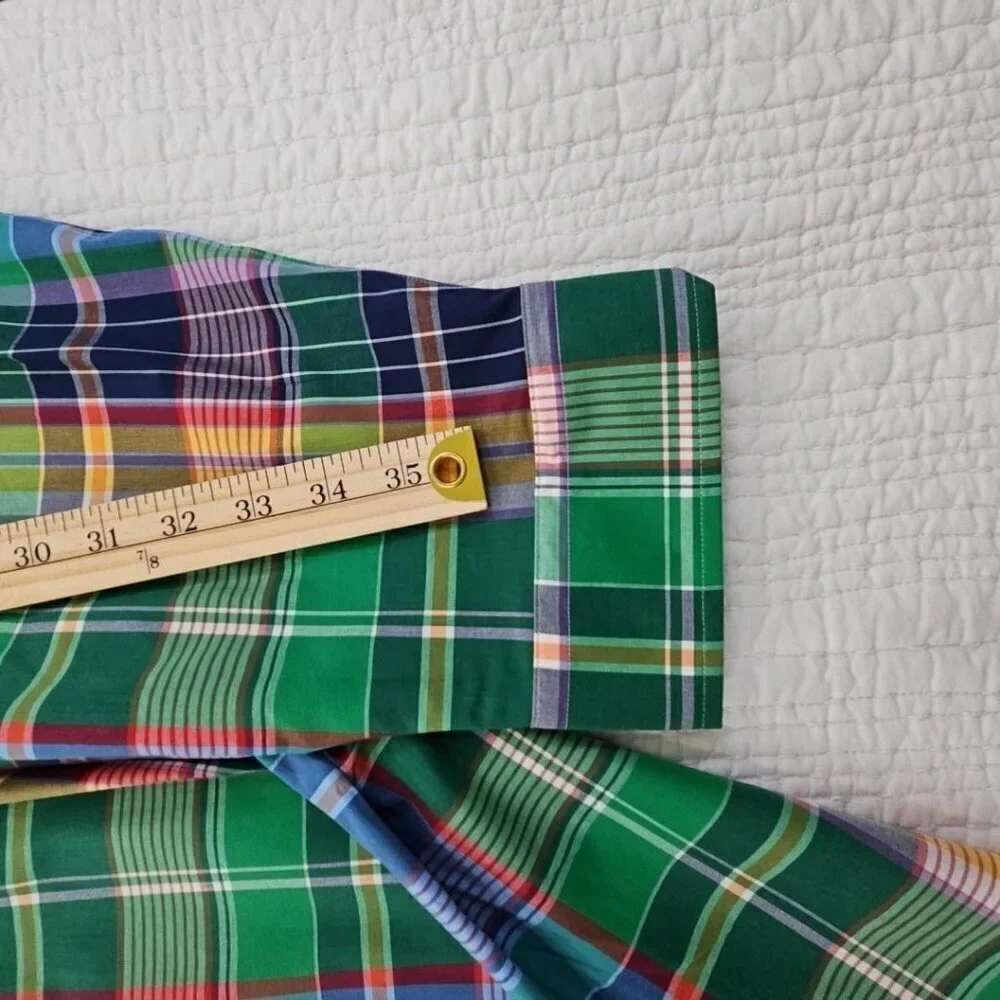 NEW Polo Ralph Lauren Classic Twill Shirt 3XB Green Plaid Blue Pony NWT MSRP$125
